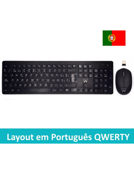 Teclado + Rato WIFI Ewent