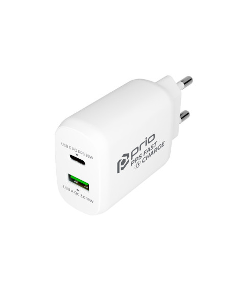 Carregador USB/USB-C Fast Charge 25W PRIO