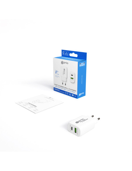 Carregador USB/USB-C Fast Charge 25W PRIO